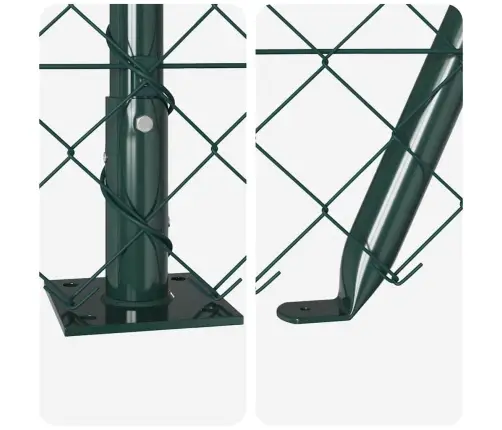 Žoga Stabu Komplekts Sudraba 10 X 1.6 M Cinkots Tērauds Vidaxl