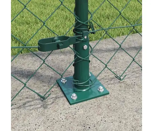 Žoga Stabu Komplekts Sudraba 10 X 1.6 M Cinkots Tērauds Vidaxl