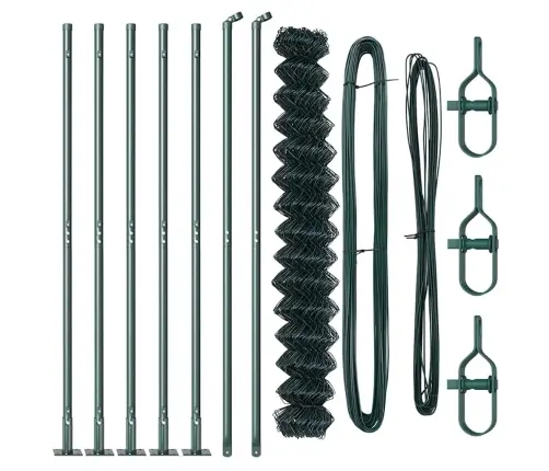 Žoga Stabu Komplekts Sudraba 10 X 1.6 M Cinkots Tērauds Vidaxl