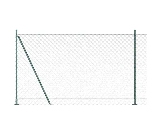 Žoga Stabu Komplekts Sudraba 10 X 1.6 M Cinkots Tērauds Vidaxl