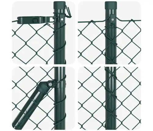 Žoga Stabu Komplekts Sudraba 25 X 0.4 M Cinkots Tērauds Vidaxl