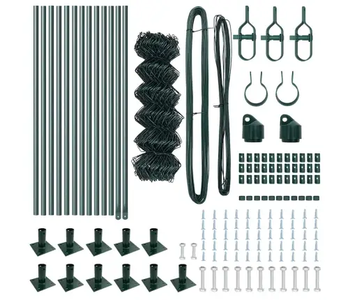 Žoga Stabu Komplekts Sudraba 25 X 0.4 M Cinkots Tērauds Vidaxl