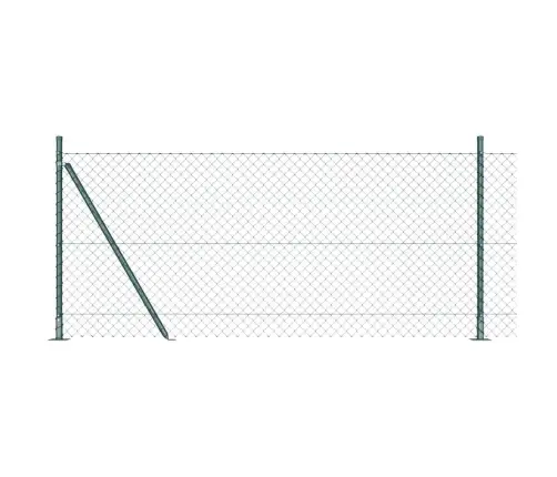 Žoga Stabu Komplekts Sudraba 25 X 0.8 M Cinkots Tērauds Vidaxl