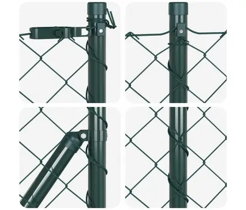 Aiapost Roheline 25 X 0,6 M (60 X 60 Mm Võrk) Terased Ja Pvc