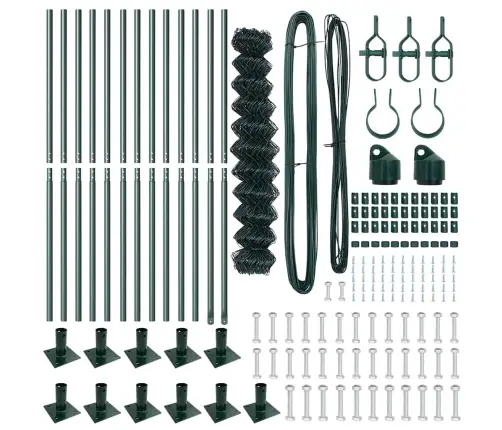 Žoga Stabu Komplekts Sudraba 25 X 1.2 M Cinkots Tērauds Vidaxl