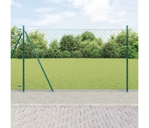 Žoga Stabu Komplekts Sudraba 25 X 1.4 M Cinkots Tērauds Vidaxl