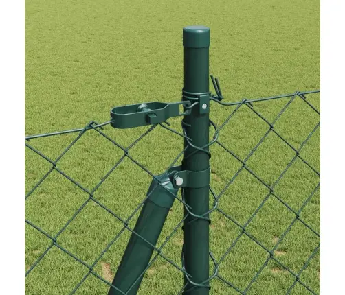 Žoga Stabu Komplekts Sudraba 25 X 1.4 M Cinkots Tērauds Vidaxl