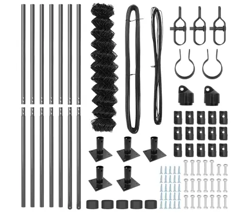 Žoga Stabu Komplekts Sudraba Standarta Cinkots Tērauds Vidaxl