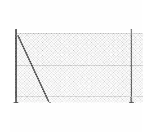 Žoga Stabu Komplekts Sudraba 10 X 1.6 M Cinkots Tērauds Vidaxl