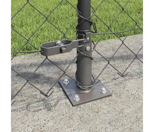 Žoga Stabu Komplekts Sudraba 10 X 1 M Cinkots Tērauds Vidaxl