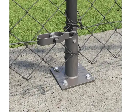 Žoga Stabu Komplekts Sudraba 10 X 1.2 M Cinkots Tērauds Vidaxl