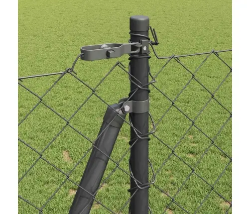 Žoga Stabu Komplekts Sudraba 10 X 1.2 M Cinkots Tērauds Vidaxl