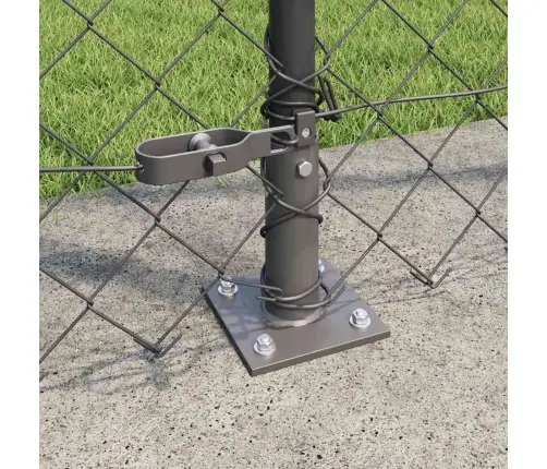 Žoga Stabu Komplekts Sudraba 10 X 1.6 M Cinkots Tērauds Vidaxl