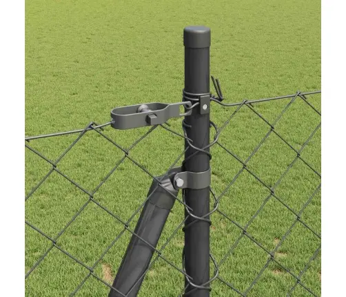 Žoga Stabu Komplekts Sudraba 10 X 1.6 M Cinkots Tērauds Vidaxl