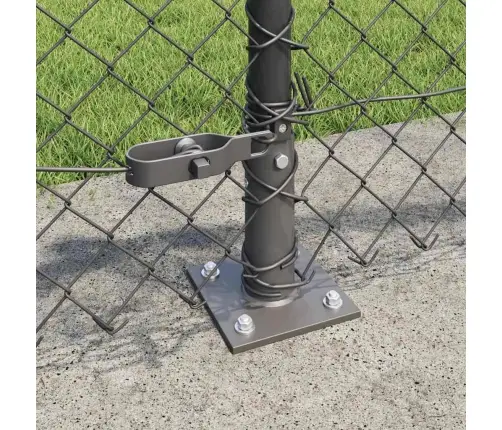 Žoga Stabu Komplekts Sudraba 25 X 0.4 M Cinkots Tērauds Vidaxl