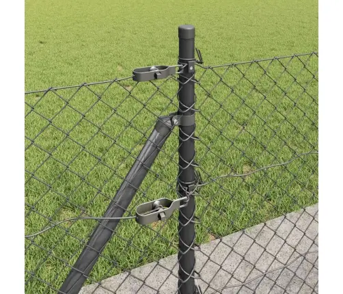 Žoga Stabu Komplekts Sudraba 25 X 0.4 M Cinkots Tērauds Vidaxl