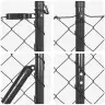 Žoga Stabu Komplekts Sudraba 25 X 1.5 M Cinkots Tērauds Vidaxl