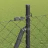 Žoga Stabu Komplekts Sudraba 25 X 1.5 M Cinkots Tērauds Vidaxl