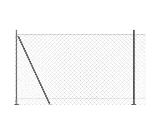 Žoga Stabu Komplekts Sudraba 25 X 1.5 M Cinkots Tērauds Vidaxl