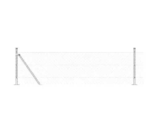 Žoga Stabu Komplekts Sudraba 10 X 0.4 M Cinkots Tērauds Vidaxl