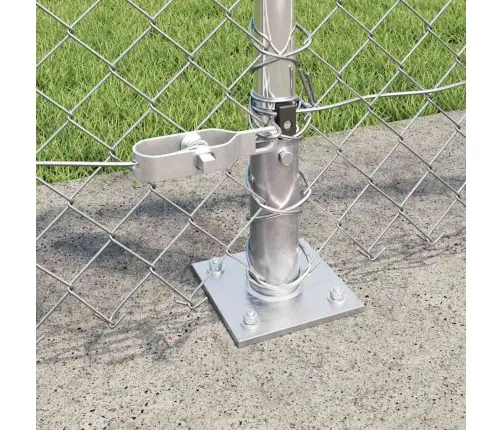 Žoga Stabu Komplekts Sudraba 10 X 0.8 M Cinkots Tērauds Vidaxl