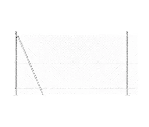 Žoga Stabu Komplekts Sudraba 10 X 1.2 M Cinkots Tērauds Vidaxl