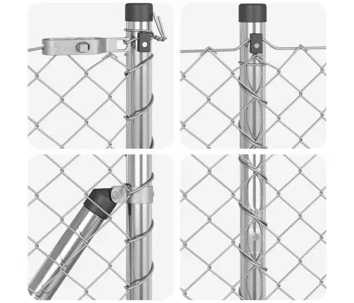 Aiapost Hõbedane 10 X 1,5 M (40 X 40 Mm Mesh) Teras