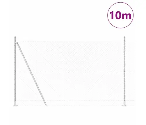 Aiapost Hõbedane 10 X 1,5 M (40 X 40 Mm Mesh) Teras