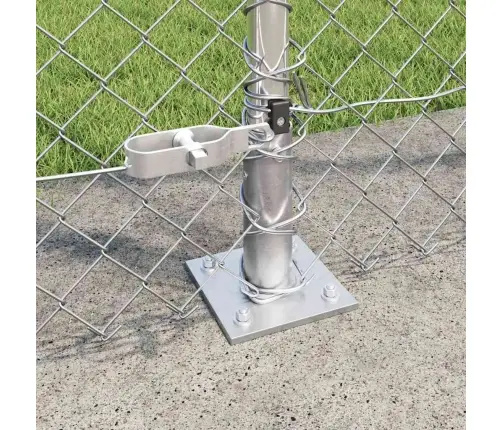 Žoga Stabu Komplekts Sudraba 10 X 1.6 M Cinkots Tērauds Vidaxl