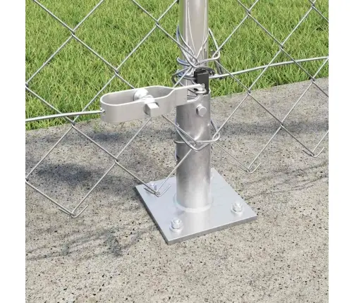 Ahela Link Aed Postidega Hõbedane 1.2 X 10 M Teras