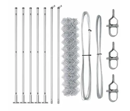 Ahela Link Aed Postidega Hõbedane 1.2 X 10 M Teras