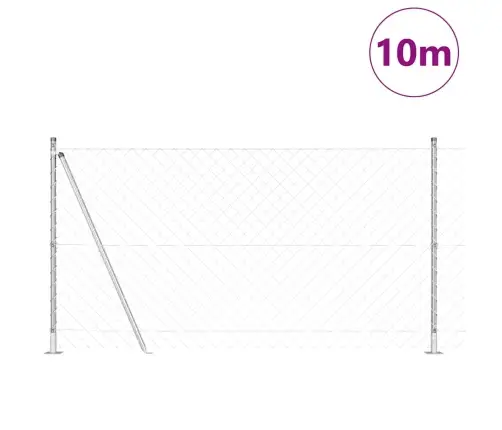 Ahela Link Aed Postidega Hõbedane 1.2 X 10 M Teras