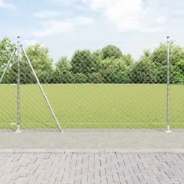 Ahela Link Aed Postidega Hõbedane 1.6 X 10 M Teras