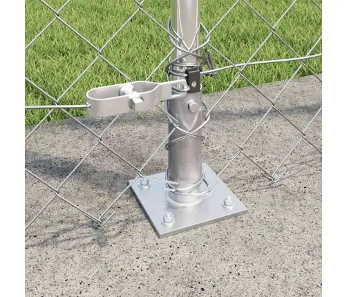 Ahela Link Aed Postidega Hõbedane 1.6 X 10 M Teras