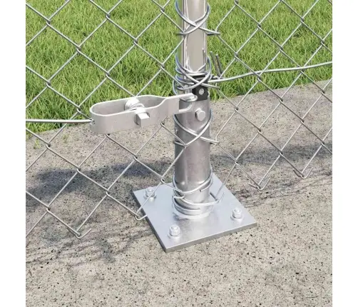 Žoga Stabu Komplekts Sudraba 25 X 0.6 M Cinkots Tērauds Vidaxl