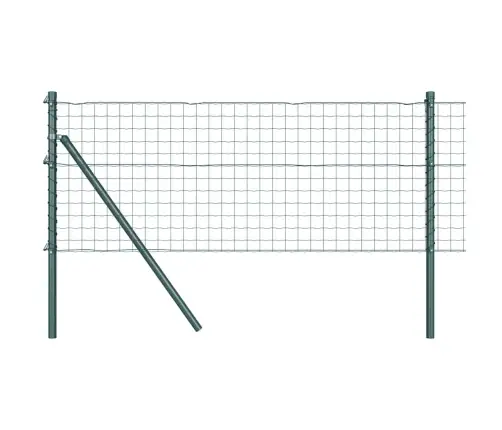 Eiropas Žogs Ar 7 Stabiem 0.6 X 10 M Cinkots Tērauds Zaļš Vidaxl Eiropas Žogs Ar 7 Stabiem 0.6 X 10 M Cinkots Tērauds Zaļš Vidaxl