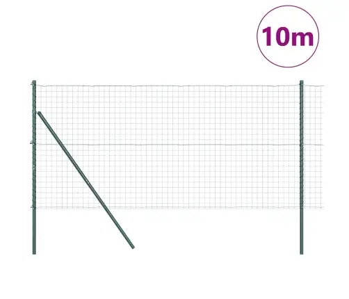 Tvora Su Stulpais Žalia 1 X 10 M Plienas Ir Pvc