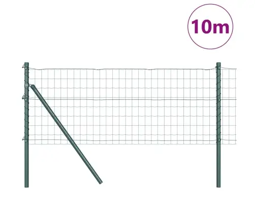 Eiropas Žogs Ar 7 Stabiem 0.8X10 M Cinkota Tērauda Zaļš Vidaxl