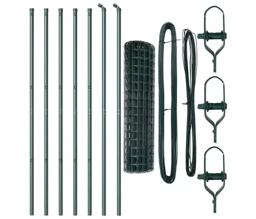 Vidaxl Eiro Žogs Ar 7 Stabiem 1.2X10 M Galvanizēts Tērauds Zaļš