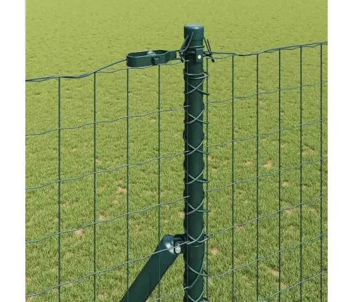 Eiropas Žogs Ar 7 Stabiem 1.5X10 M Cinkota Tērauda Zaļā Krāsā Vidaxl