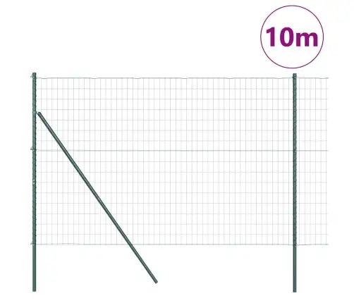 Tvora Su Stulpais Žalia 1,5 X 10 M Plienas Ir Pvc