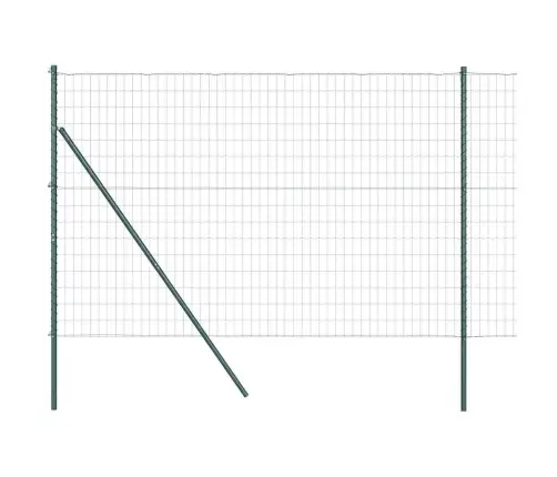 Eiro Žogs Ar 7 Stabiem 1.6X10 M Cinkots Tērauds Zaļš Vidaxl