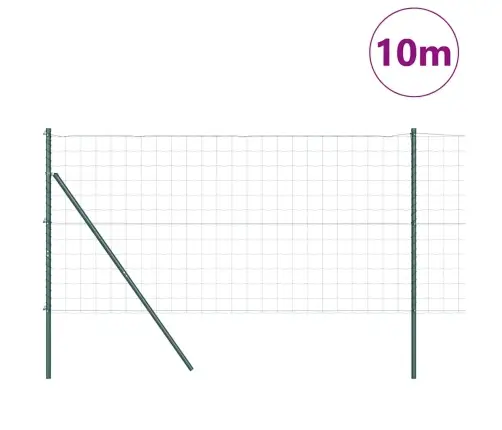 Euro Žogs Ar 7 Stabiem 1.4X10 M Cinkota Tērauda Zaļš Vidaxl
