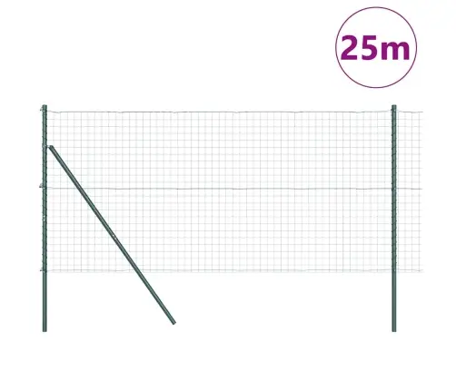 Tvora Su Stulpais Žalia 1.2 X 25 M Plienas
