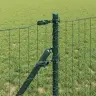 Eiropas Žogs Ar 13 Statņiem 0.6X25 M Cinkota Tērauda Zaļš Vidaxl