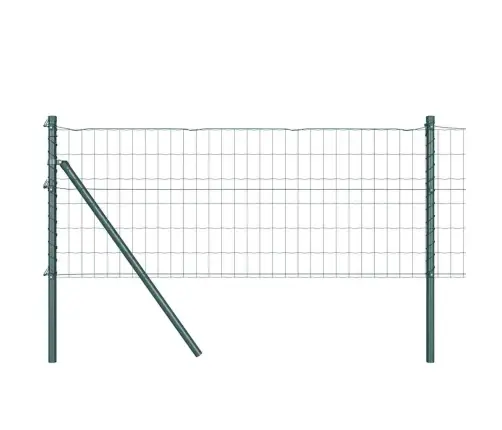 Eiropas Žogs Ar 13 Stabiem 0.4X25 M Cinkota Tērauda Zaļš Vidaxl