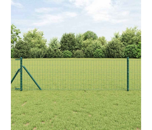 Eiro Žogs Ar 13 Stabiem 0.6X25 M Cinkots Tērauds Zaļš Vidaxl