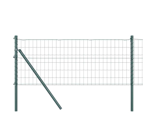 Eiro Žogs Ar 13 Stabiem 0.6X25 M Cinkots Tērauds Zaļš Vidaxl