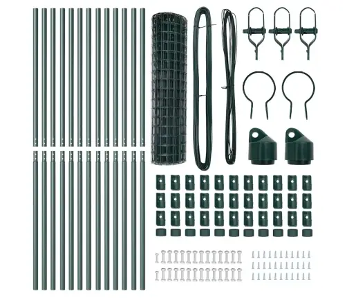 Tvora Su Stulpais Žalia 1 X 25 M Plienas