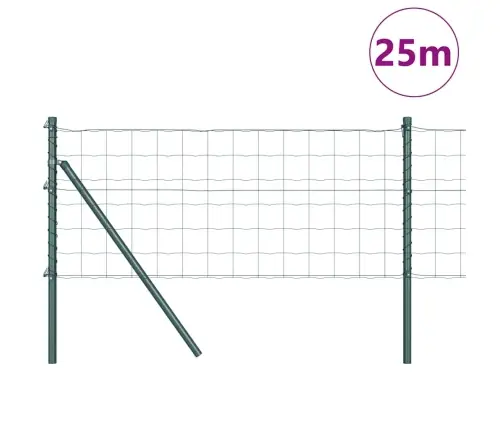 Tvora Su Stulpais Žalia 0.6 X 25 M Plienas